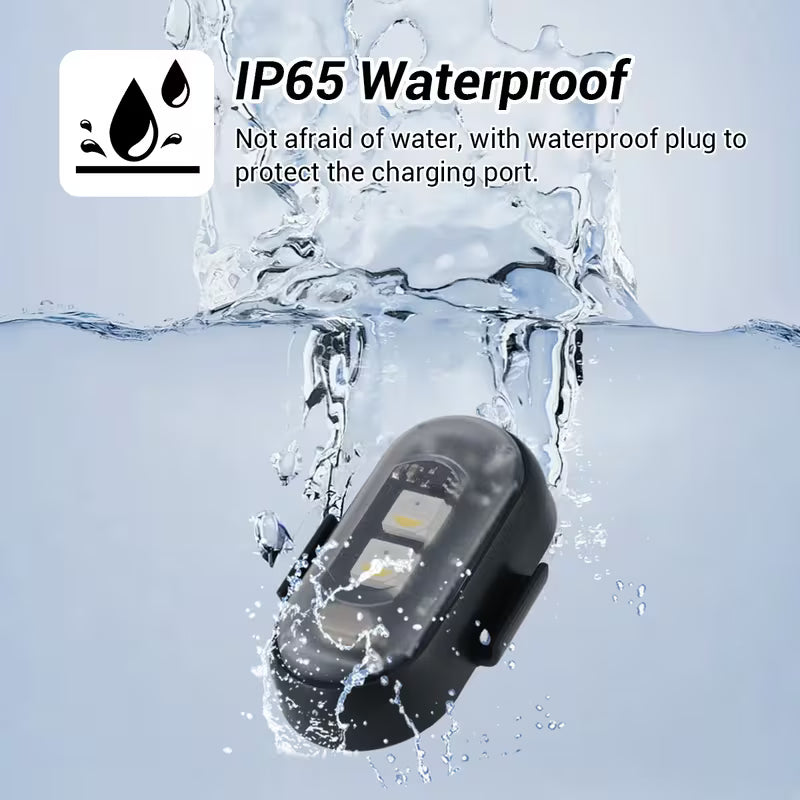 20 Pcs Car Wireless LED Strip Light Remote Control | Magnetic Vibration Lights with 8 Colors, USB Rechargeable, IP65 Waterproof,