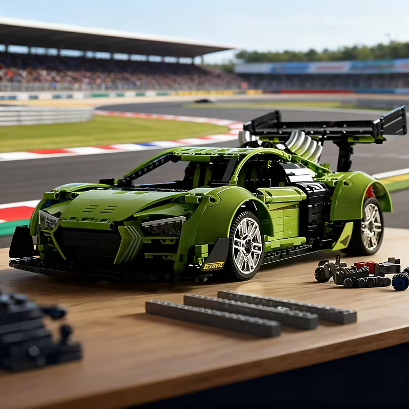 1:10 Scale Sports Car Building Blocks Set  Christmas Gift, Halloween Gift, Birthday Gift