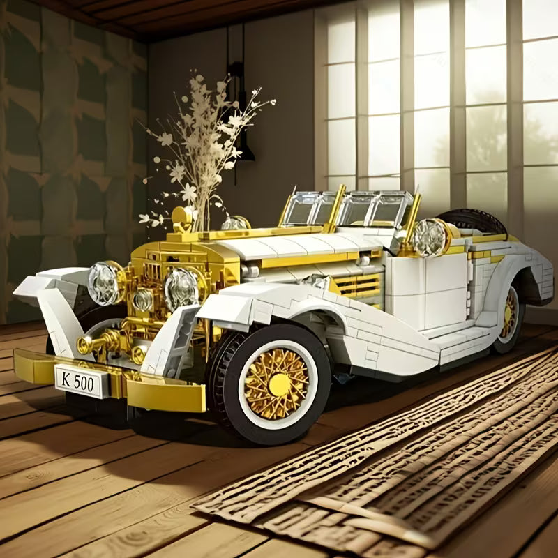 1000PCS Retro Classic Car & Motorcycle Building Set Home Decoration Ornaments, Birthday, Christmas, Halloween, Thanksgiving Toy Gifts