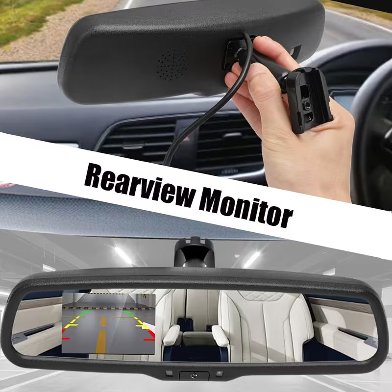 4.3-Inch TFT LCD Rearview Display for Vehicles, Compatible with Rearview Camera Systems, Suitable for Buick & Chevrolet