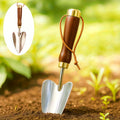 1pc Heavy-Duty Stainless Steel Garden Spade, Heart-Shaped Blade, White Ash Wooden Handle, Corrosion-Resistant