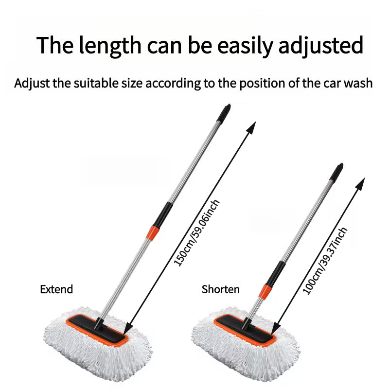 1pc Of Soft-Bristled Car Cleaning Mop And Brush, An Extendable Cleaning Tool Specifically for Cars.