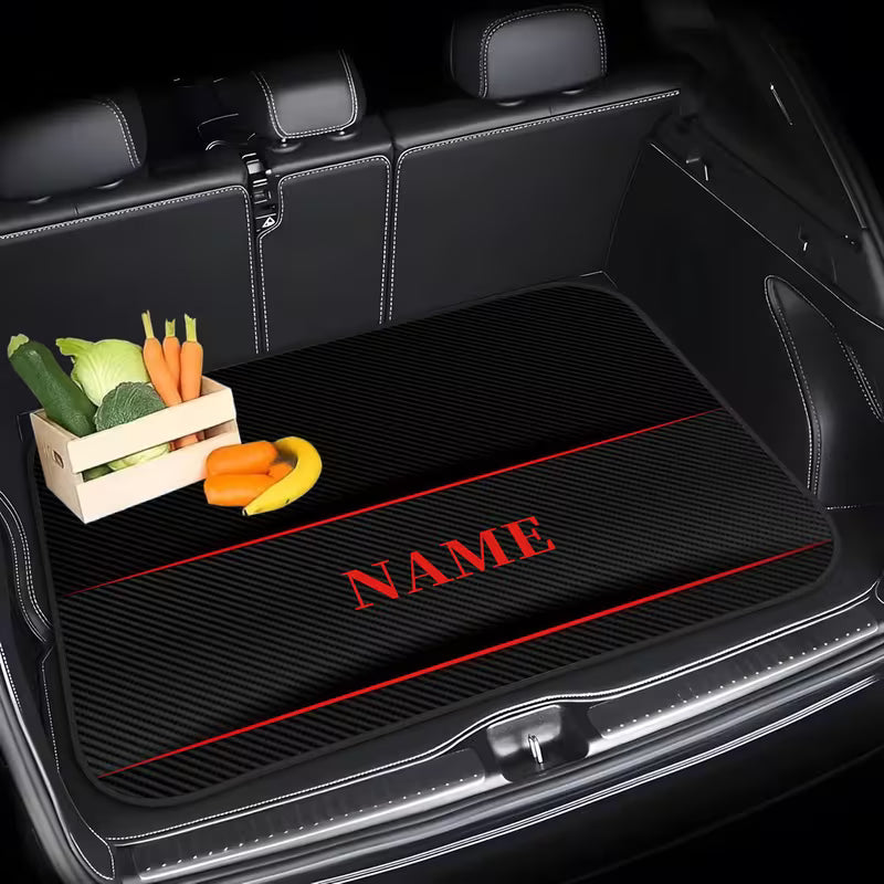 1pc Customizable Car Trunk Mat • Personalized Name & 1pc Customizable Car Trunk Mat • Personalized Name & Anniversary • Stylish Striped DesignAnniversary • Stylish Striped Design