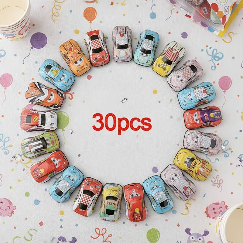 [Christmas Gift] 30pcs Mini Racing Car Set - Pullback Action, School Prize, Multi-Color - Christmas Gift for Grandchildren