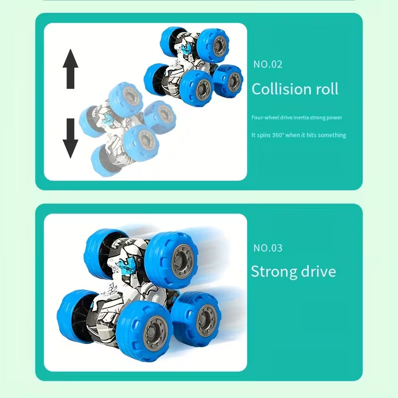 1PC Painted Wheel Stunt Off-Road Toy Car