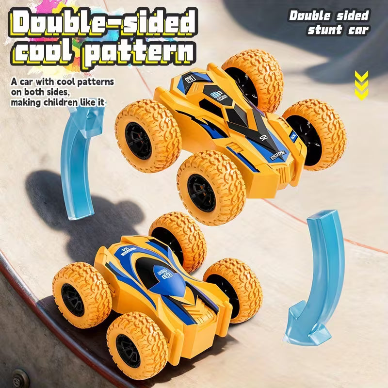 8pcs 360° Rotating Stunt Cars, Friction Powered Toy Cars