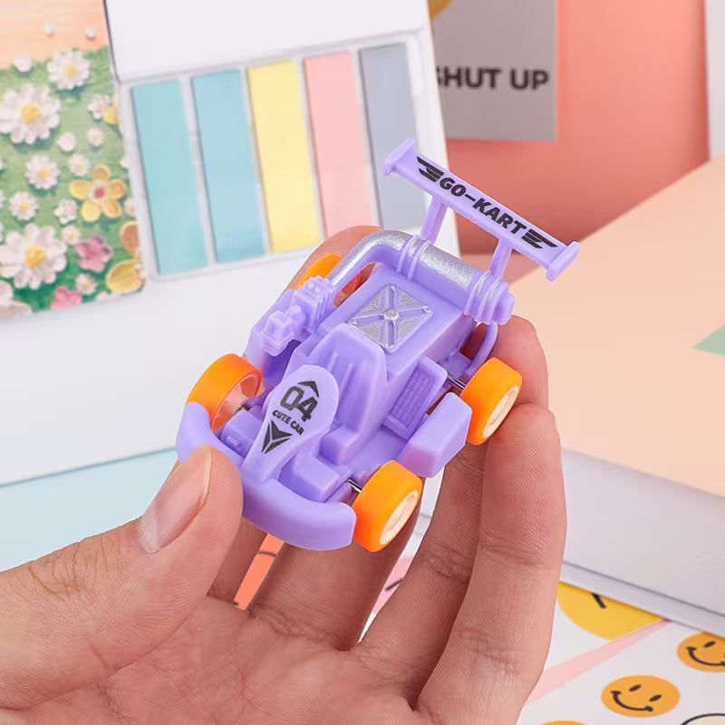 15PCS Colorful Pull Back Go-Kart Cars for Kids, Battery-Free Toy Cars