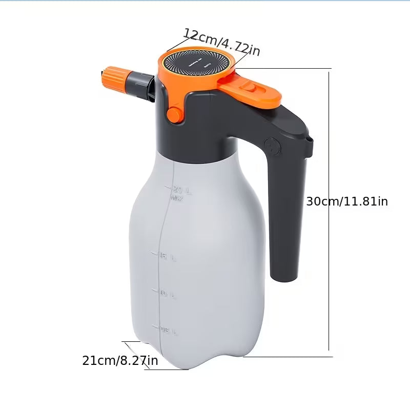 2-in-1 Car and Home Electric Sprayer, Smart Electric Foam Sprayer: One-button Auto Spray, Visible Scale Line, Powerful Motor