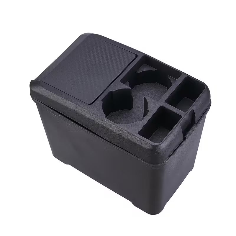 Car Interior Trash Can Multi-Function Storage Box Beverage Cup Holder Storage Box with Cup Holder