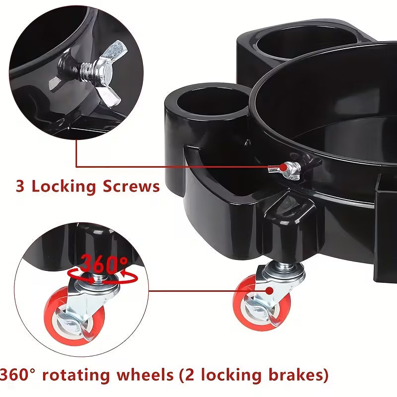 A Versatile Universal Roller Slide Tray That Rotates 360 Degrees, Enhancing The Details of Car Washing Systems, Ideal for Automotive Care,