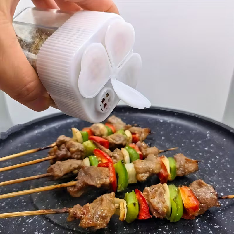 Portable Seasoning Jar - Durable Plastic With Lid, Ideal For Camping, Outdoor Adventures, Picnics & BBQs