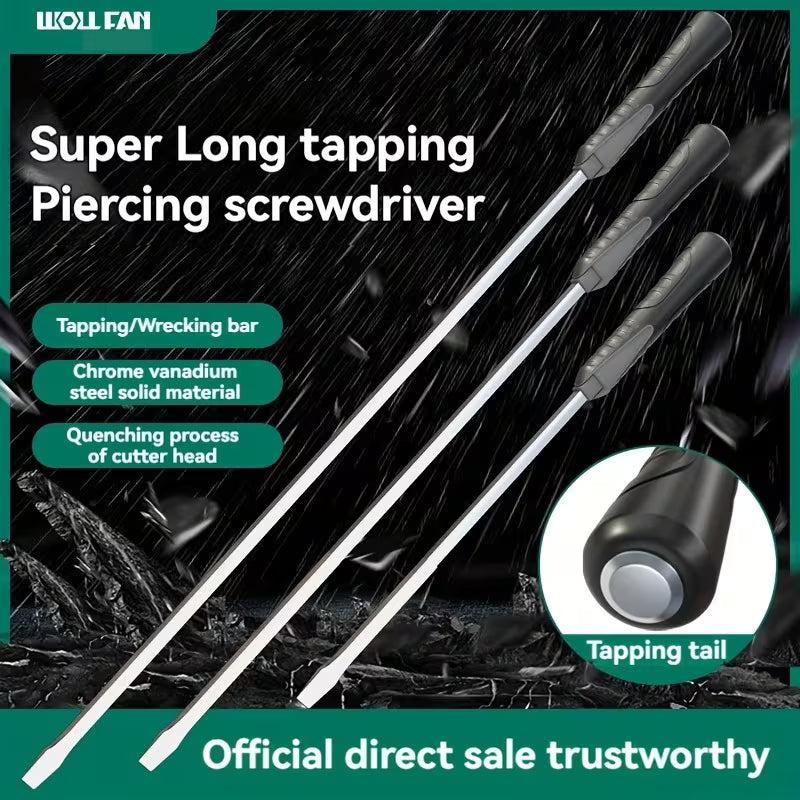Extra-Large Flathead Screwdriver with a Striking Feature, Designed for Heavy-Duty Use