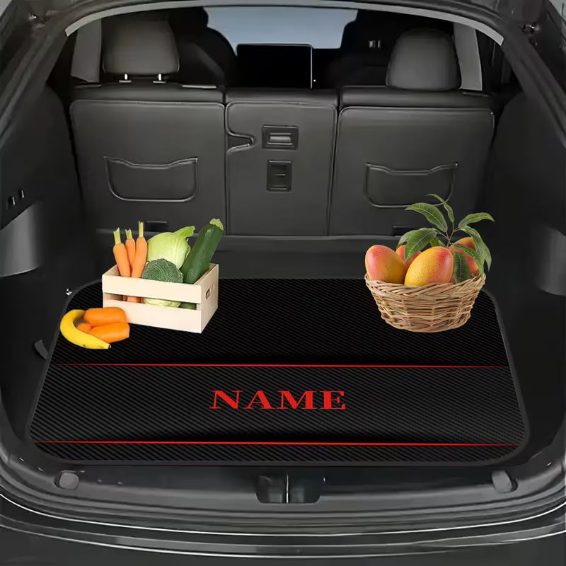 1pc Customizable Car Trunk Mat • Personalized Name & 1pc Customizable Car Trunk Mat • Personalized Name & Anniversary • Stylish Striped DesignAnniversary • Stylish Striped Design