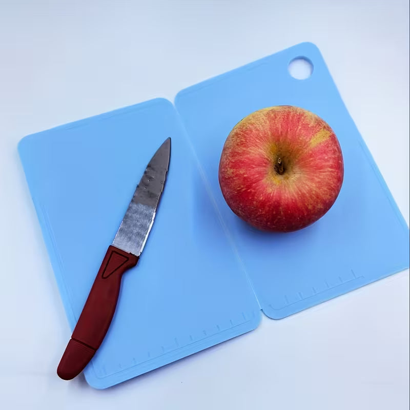 Japanese-Style Foldable Travel Cutting Board - Portable Mini Chopping Block with Measurement Markings