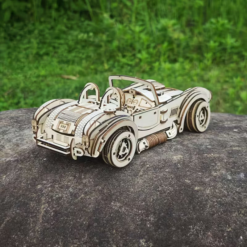 Build Your Own Cobra Racing 3D Wooden Puzzle Model Kit - A Fun And Educational DIY Gift