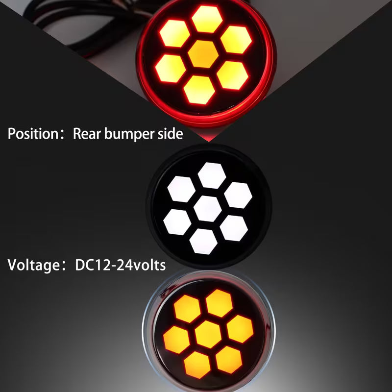 2pcs Smoked LED Rear Bumper Reflectors Fog Brake Tail Light Lamps Compatible with for TOYOTA for SCION IQ 2011-2016, Sienna 2011, Corolla 2009-2010