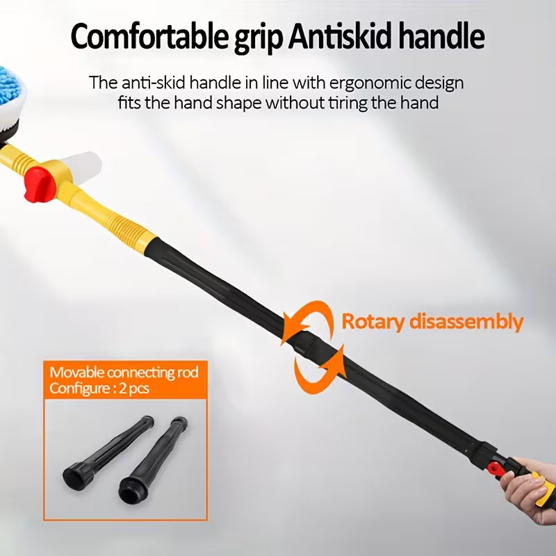 Car Rotating Car Wash Brush Kit 360 degree Automatic Rotation Adjustable Car Wash Brush High Pressure Car Wash Brush