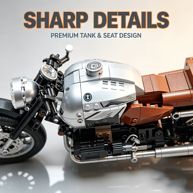 1:5 Motorcycle Building Blocks Set, 1000 PCS DIY Model Kit