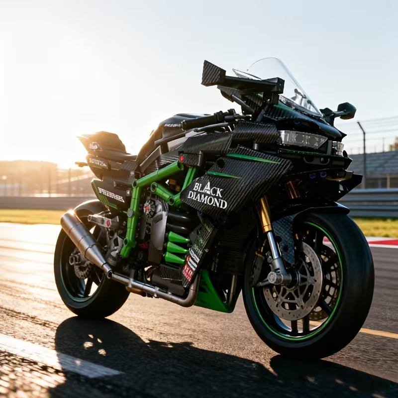 Night Phantom Motorcycle Building Blocks Toy