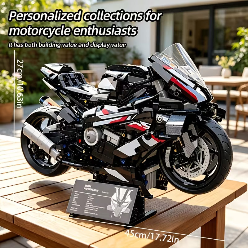1920PCS Black Motorcycle Building Blocks