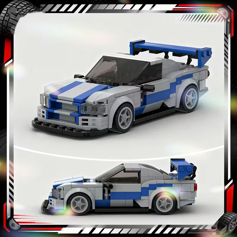332pcs Classic Car Building Blocks | Retro Small Bricks MOC City Model Toys, Creative Car Model Toolkit, Christmas Gifts, ABS Building Set, Colors: and Grey