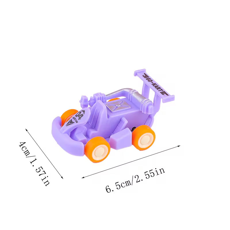 15PCS Colorful Pull Back Go-Kart Cars for Kids, Battery-Free Toy Cars