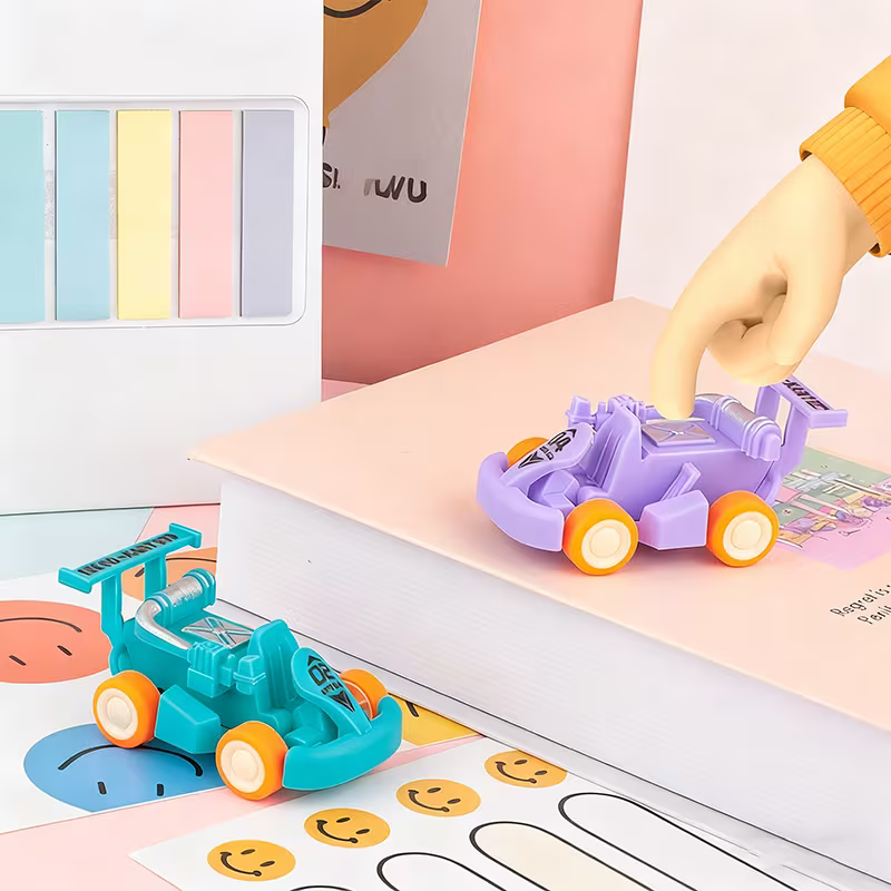 15PCS Colorful Pull Back Go-Kart Cars for Kids, Battery-Free Toy Cars