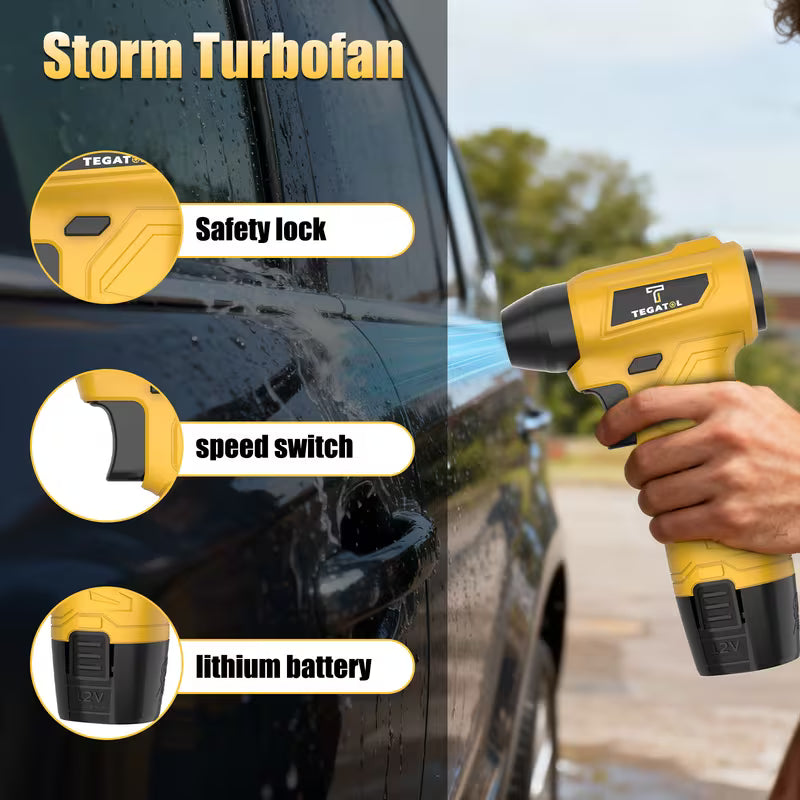 New Wireless Turbine Blade Blower, Upgraded for Both Blowing And Suction, High Endurance Lithium Battery