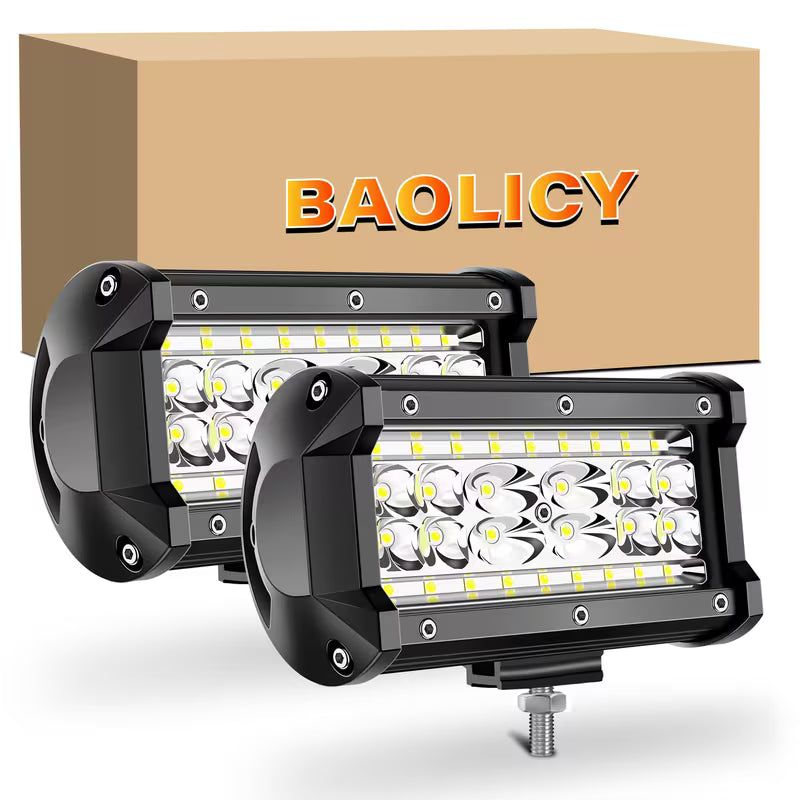 5inch LED Light Bar, LED Working Off Road Driving Lights DC12-24V, for Trucks SUV ATV UTV Boat Crane Excavator Forklift Courtyard Road(White)
