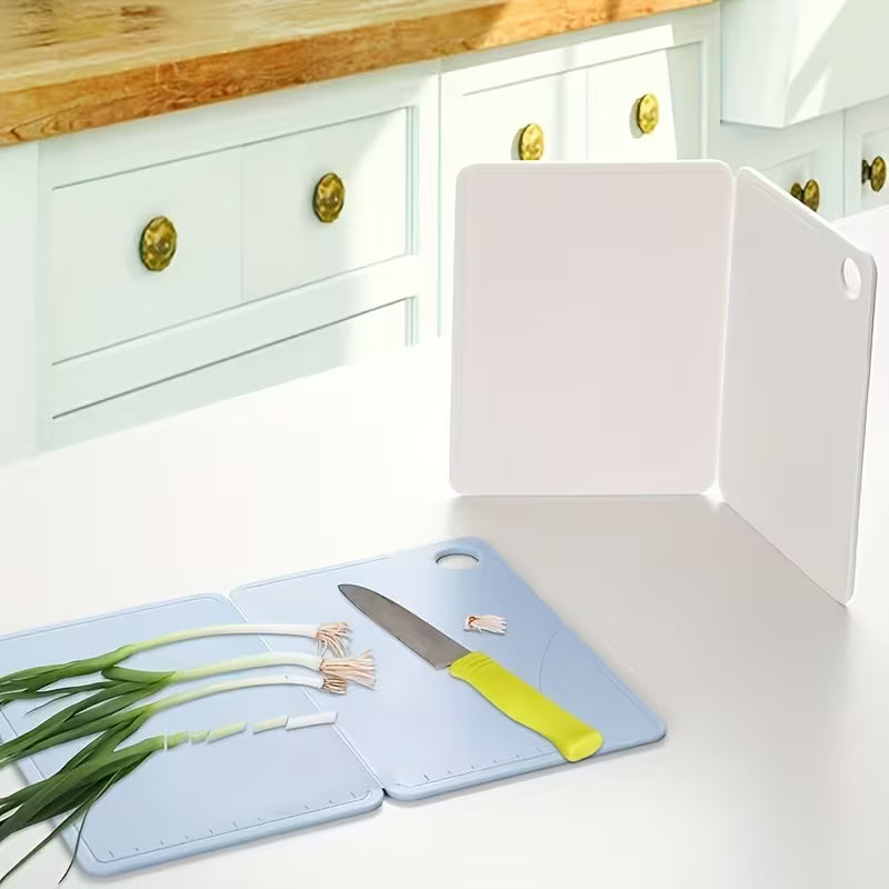 Japanese-Style Foldable Travel Cutting Board - Portable Mini Chopping Block with Measurement Markings