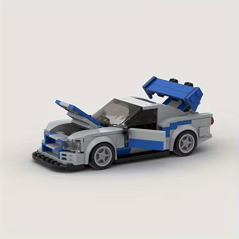 332pcs Classic Car Building Blocks | Retro Small Bricks MOC City Model Toys, Creative Car Model Toolkit, Christmas Gifts, ABS Building Set, Colors: and Grey