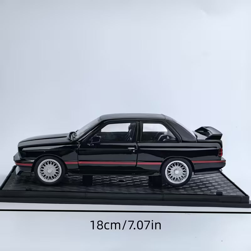 Premium 1:24 Scale, Alloy Luxury Car Model, Car Ornament, Miniature Model Car, Car Collectible, with Cool Garage Background Board Set. Comes with a Collection Base. Holiday Gift