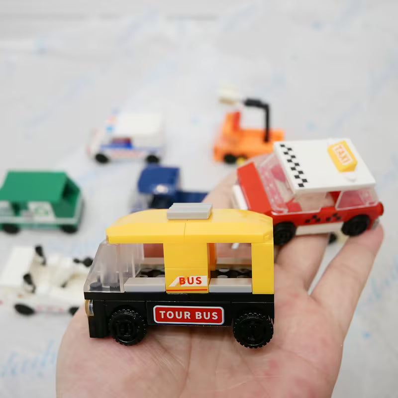 8pcs City Vehicle Building Blocks Set