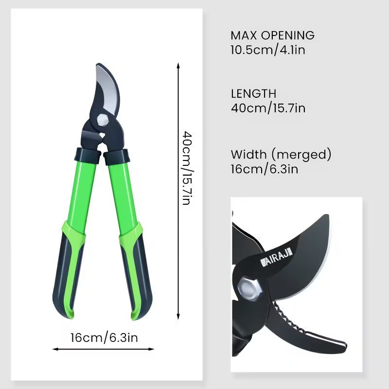 AIRAJ 1pc Ambidextrous Carbon Steel Pruning Shears, Modern Garden Trimmers for Indoor & Outdoor Gardening, Tree Branch Cutting