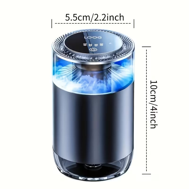 2pcs Multi Purpose Car Intelligent Nebulizing Aromatherapy Machine, Automatic Light Switch, Dual Light Adjustment
