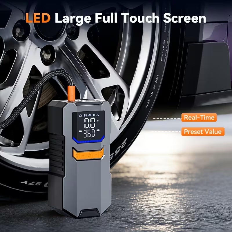 Wireless Mini Tire Pump, 150PSI Large Displacement Tire Inflator, Portable Electric Air Compressor, High-Efficiency Motor, Effectively And Quickly Inflates