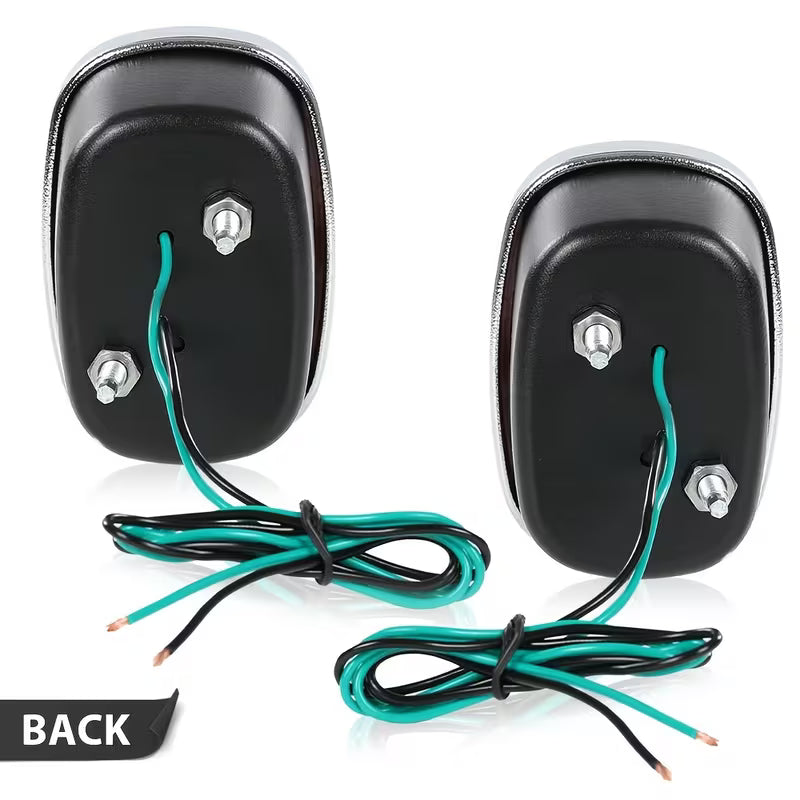 Fit For Chevy For GMC For Truck 40-53 Rear Black Blue Dot Tail Lights Lamps LH & RH Side, Without Battery