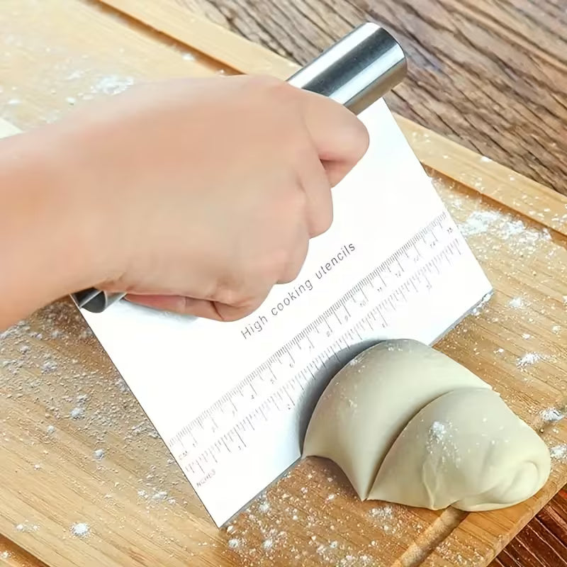Stainless Steel Kitchen Spatula and Dough Tools - Durable Dough Cutter and Bread Cutter
