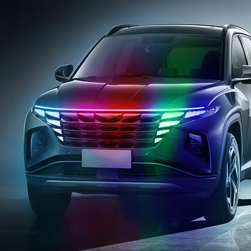 Car Front Cover Light, Car Decorative Light, Car Neon Light Engine Hood Light Strip