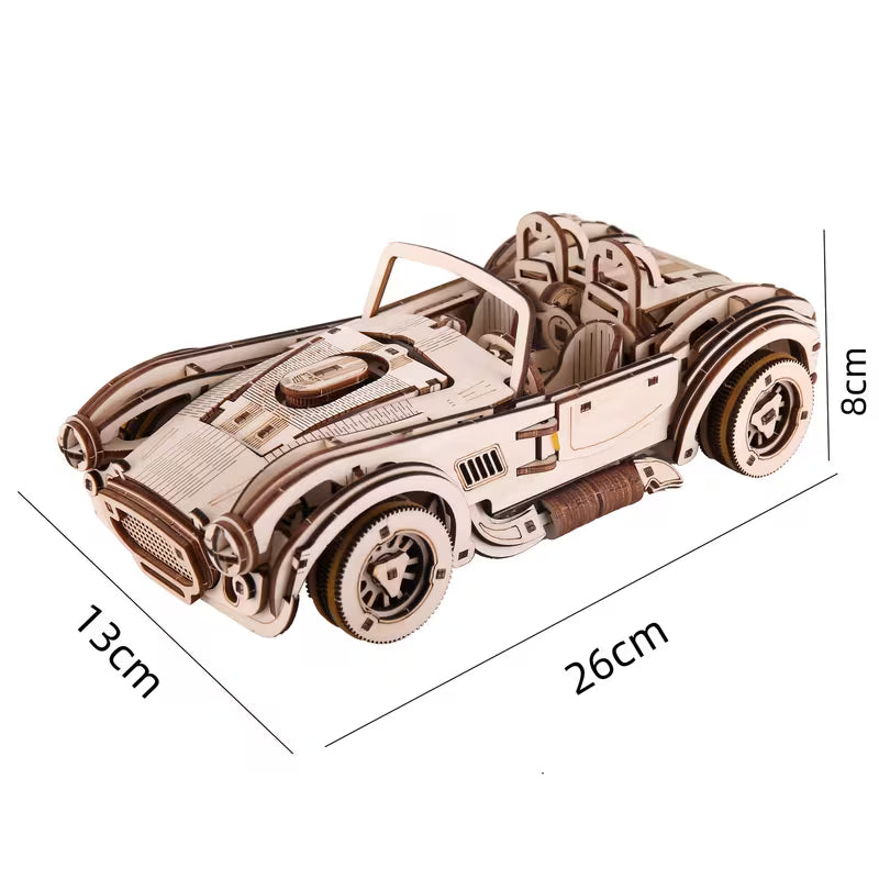 Build Your Own Cobra Racing 3D Wooden Puzzle Model Kit - A Fun And Educational DIY Gift