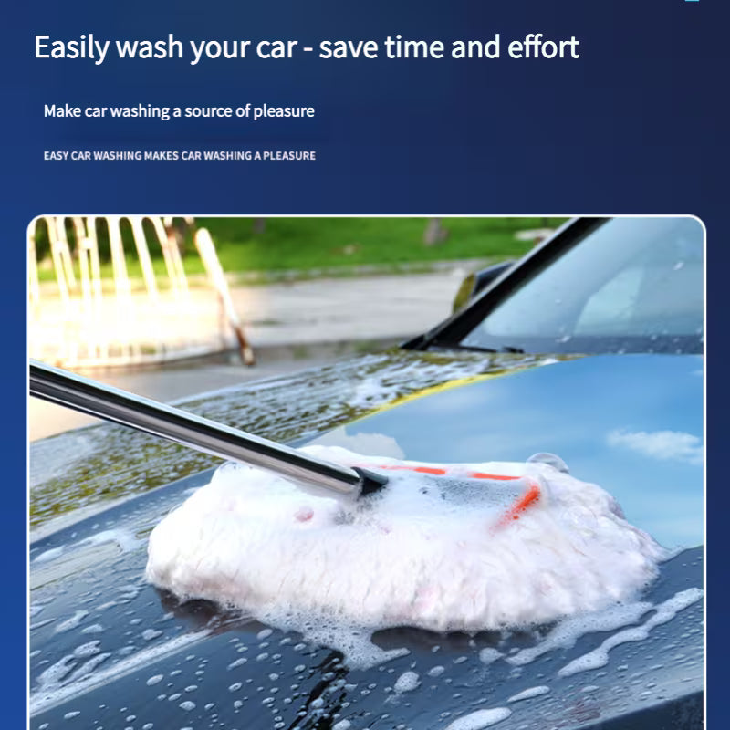 1pc Of Soft-Bristled Car Cleaning Mop And Brush, An Extendable Cleaning Tool Specifically for Cars.