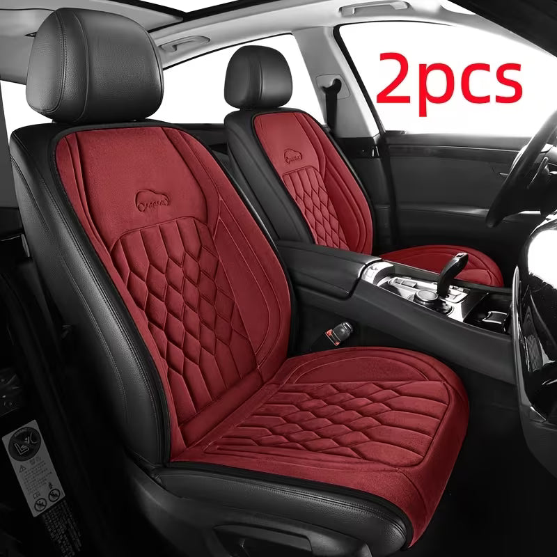 2pcs Front Driver And Passenger Universal Car Seat Cushions, All-Season Warm And Comfortable, Protecting Original Car Seats Good Item,