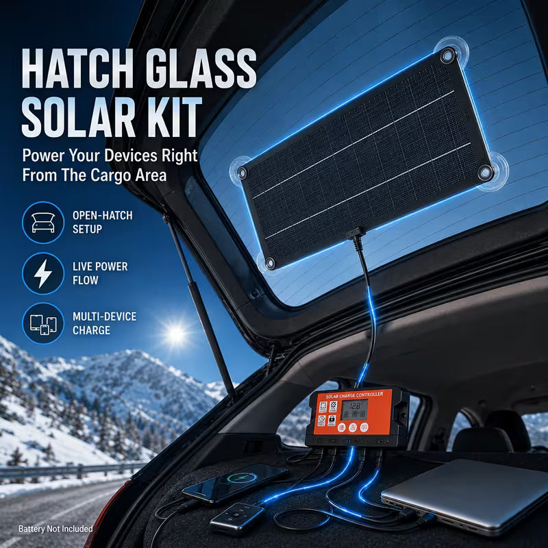 RV Solar Panel Kit with 100A Controller & Cables/Battery Clips, 18V/36V Off-Grid Power System