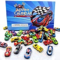 Christmas Cars Advent Calendar, 24-Day Pull-Back Racing Car Toys for Kids