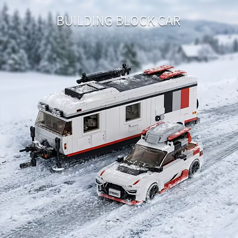 1294PCS Camper Trailer & Supercar Building Blocks Set