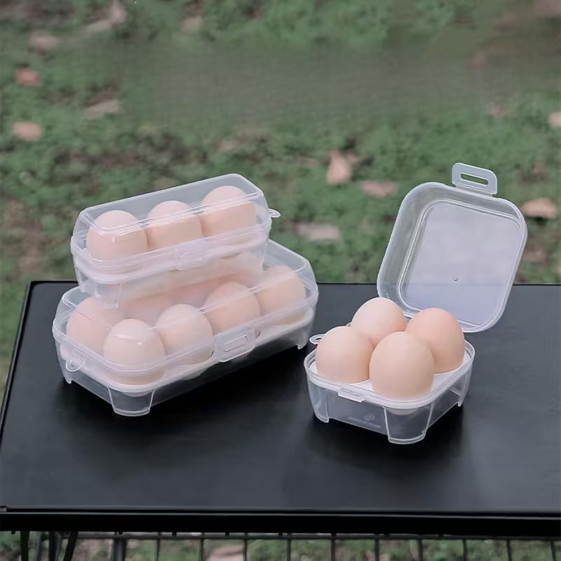 Portable Stackable Outdoor Camping Egg Box - 3/4/8-Compartment Sealed Egg Holder Storage Box