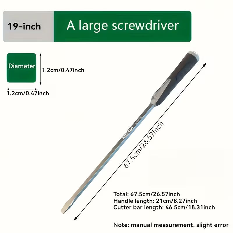 Extra-Large Flathead Screwdriver with a Striking Feature, Designed for Heavy-Duty Use