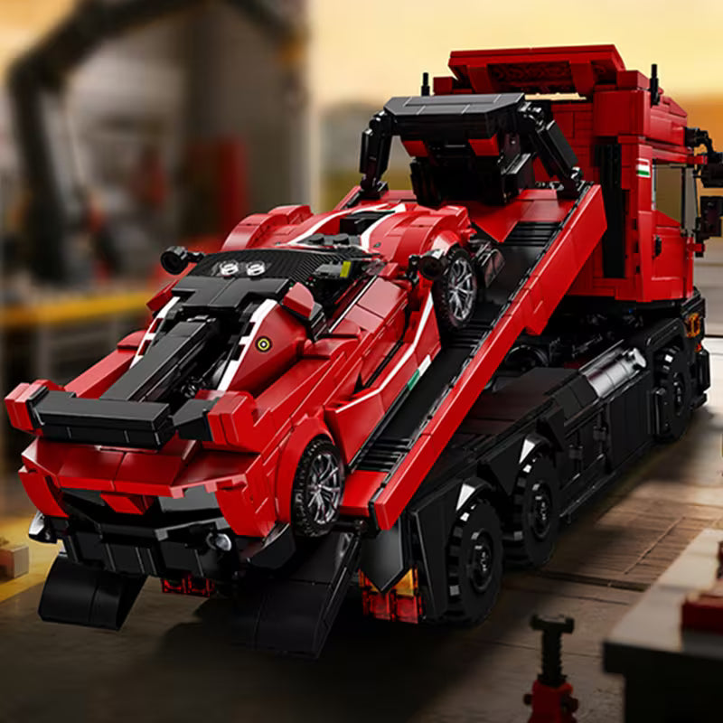 Heavy Truck & Sports Car Building Blocks Display Model • Birthday And Christmas Gift