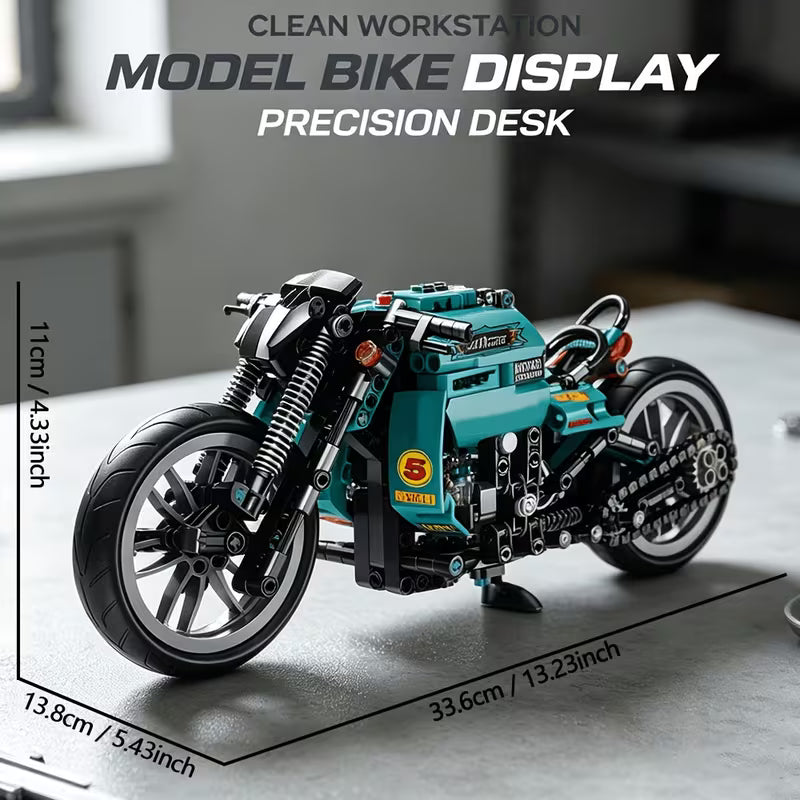 1030 PCS Cool Motorcycle Building Blocks, Mechanical Model Kit