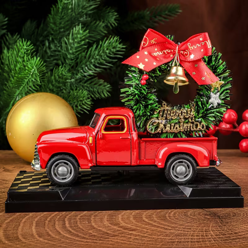 Vintage Red Pickup Truck Christmas Ornament